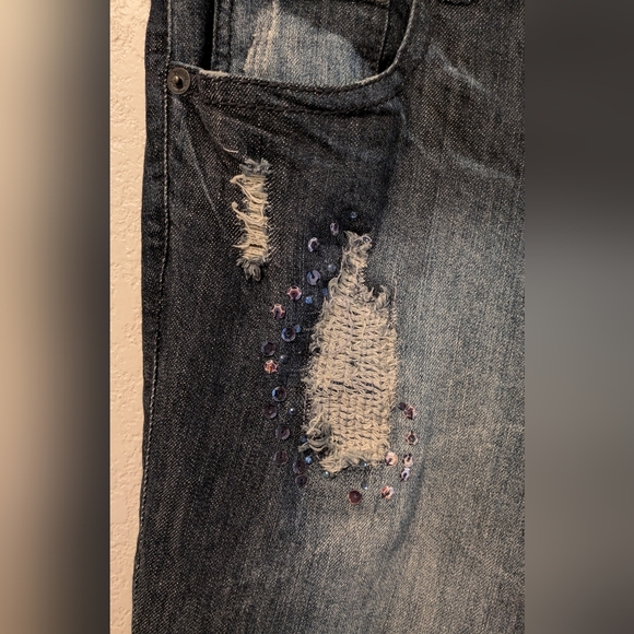 Torrid Distressed Blue Jeans for Women - Picture 6 of 7